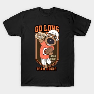 Cute Funny Doxie Dachshund Dog Football Player T-Shirt